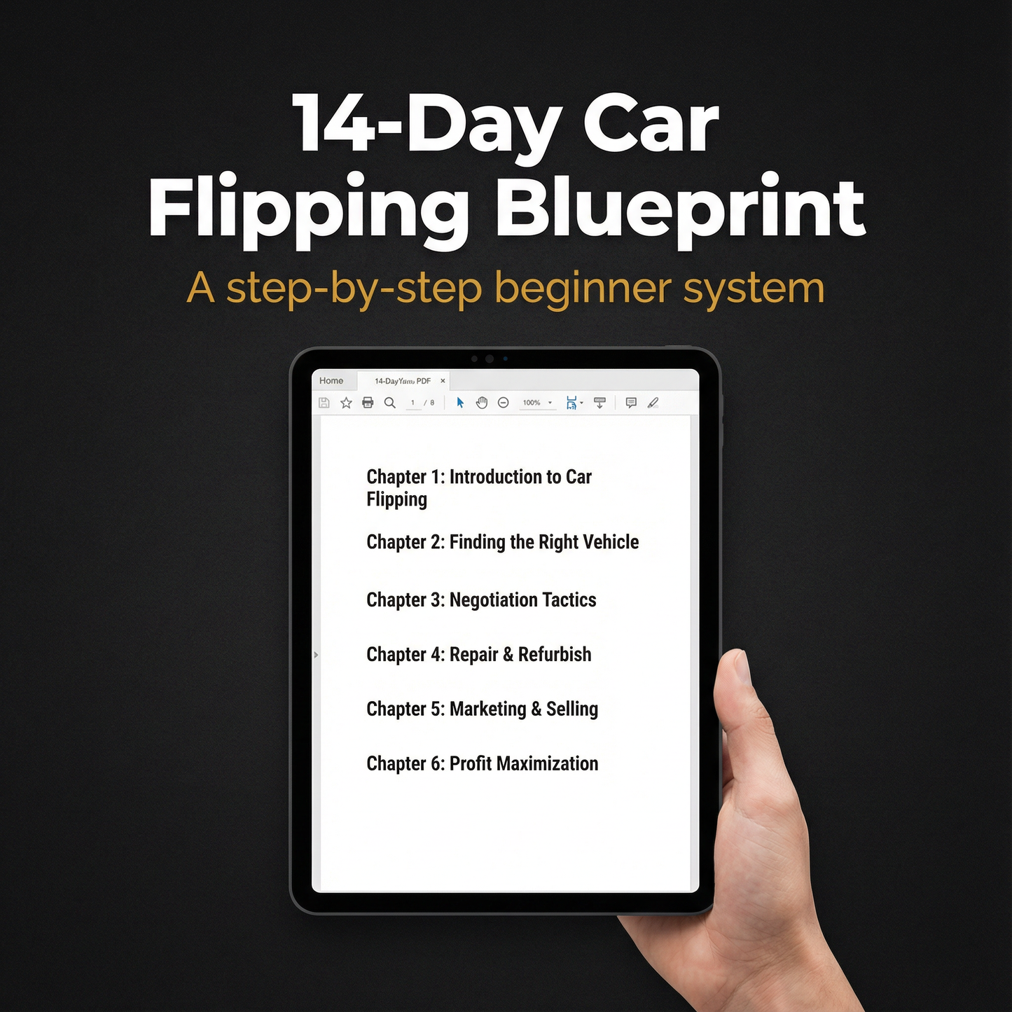 14-Day Car Flipping Blueprint - Hero